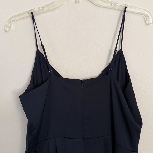 Chelsea28 A Line Navy Surplice Wrap Ruffle Midi Dress Nordstrom Medium - Picture 7 of 8